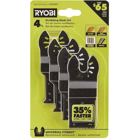 Ryobi Wood and Metal Oscillating Multi-Tool Blade Set A24402
